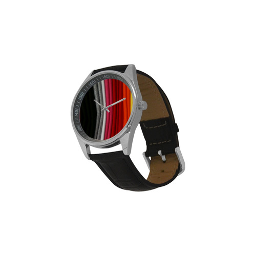 multicolors Men's Casual Leather Strap Watch(Model 211)