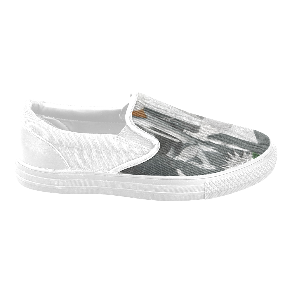 My Picasso Serie:Guernica Men's Unusual Slip-on Canvas Shoes (Model 019)
