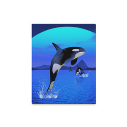 A Orca Whale Enjoy The Freedom Canvas Print 16"x20"