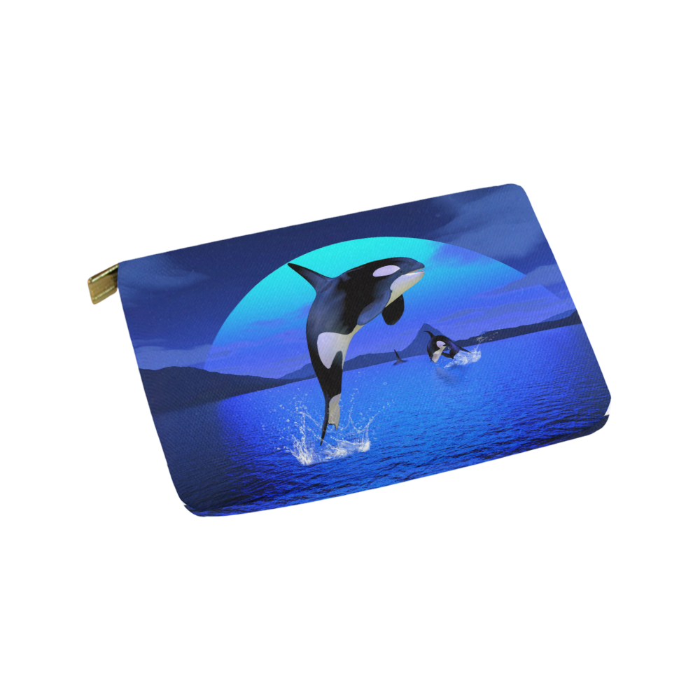 A Orca Whale Enjoy The Freedom Carry-All Pouch 9.5''x6''