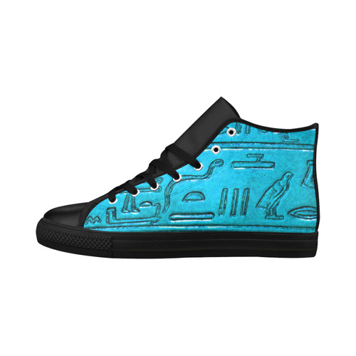 Hieroglyphs20161214_by_JAMColors Aquila High Top Microfiber Leather Men's Shoes (Model 032)