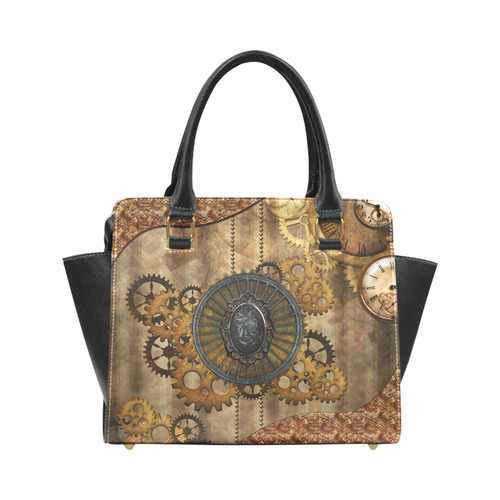Steampunk, elegant, noble design Rivet Shoulder Handbag (Model 1645)