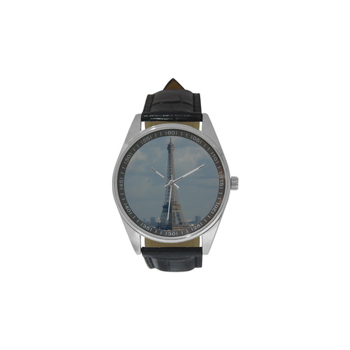 paris Men's Casual Leather Strap Watch(Model 211)
