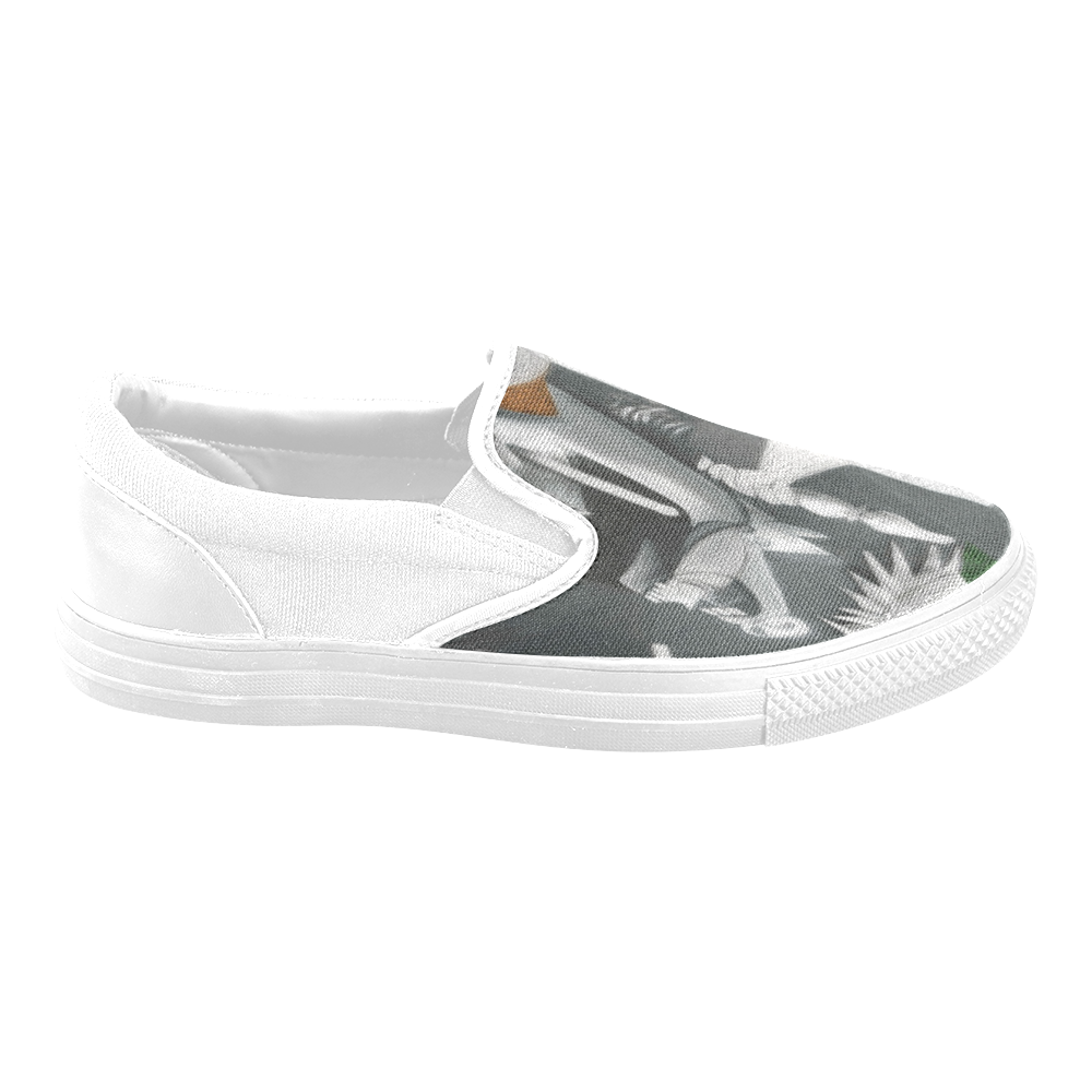 My Picasso Serie:Guernica Women's Unusual Slip-on Canvas Shoes (Model 019)
