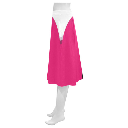 Pink Pattern by Artdream Mnemosyne Women's Crepe Skirt (Model D16)