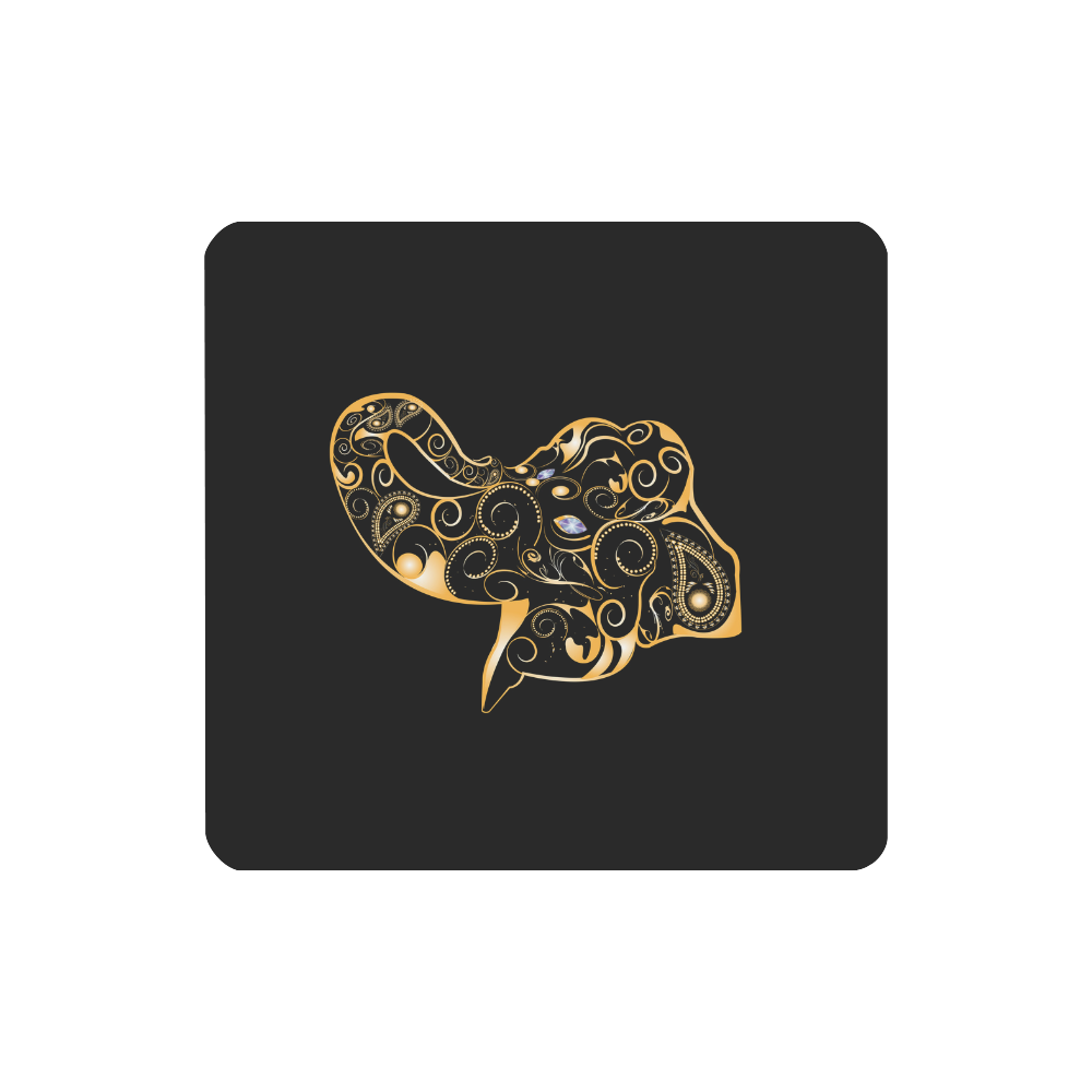 Wonderful gold, black elephant Women's Clutch Purse (Model 1637)