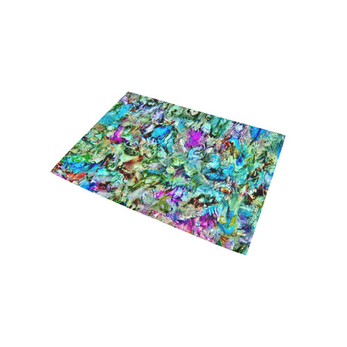 Colorful Flower Marbling Area Rug 5'x3'3''