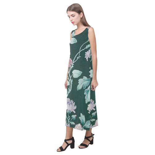 Floral Bufallo Phaedra Sleeveless Open Fork Long Dress