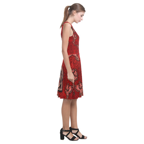 The celtic sign in red colors Atalanta Casual Sundress(Model D04)
