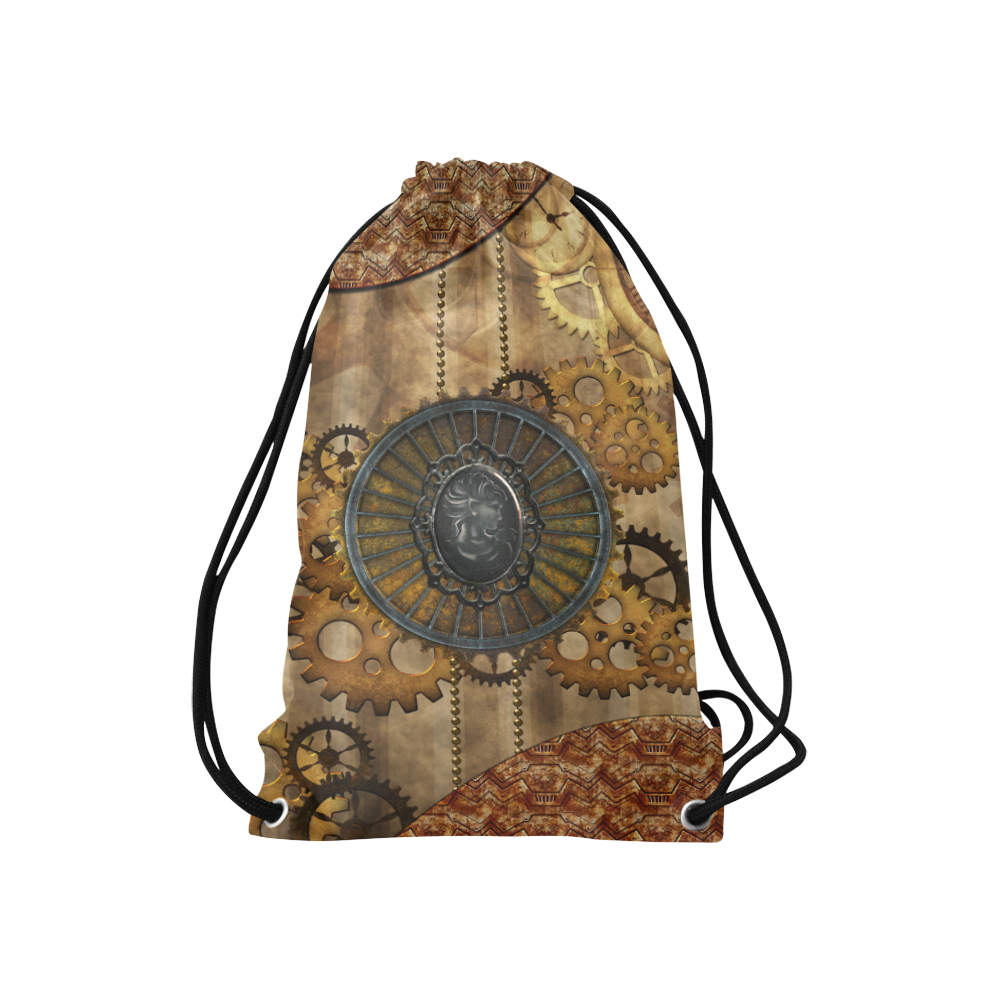 Steampunk, elegant, noble design Small Drawstring Bag Model 1604 (Twin Sides) 11"(W) * 17.7"(H)