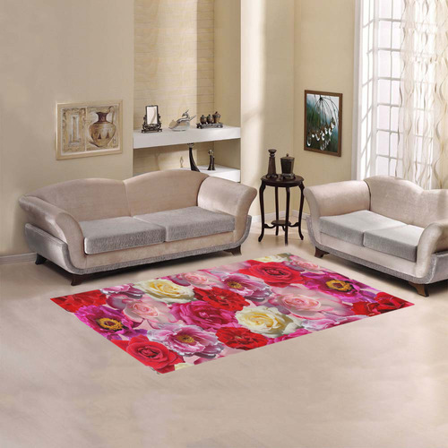 Bed Of Roses Area Rug 5'x3'3''