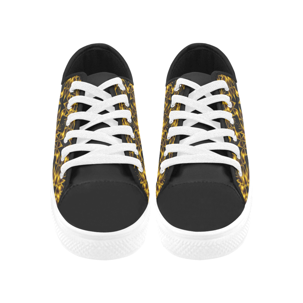 Golden Metallics Lights Kaleidoscope Mandala 2 Microfiber Leather Men's Shoes/Large Size (Model 031)