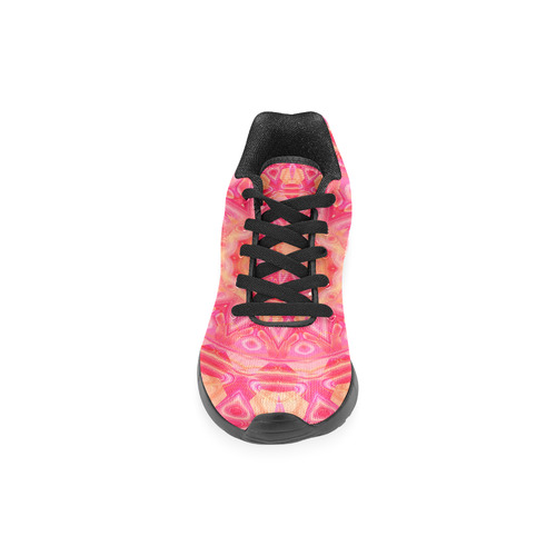 Pink Orange and Rose Abstract Floral Women’s Running Shoes (Model 020)