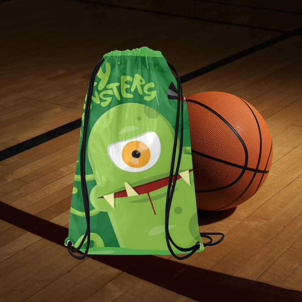 the Green Monster Small Drawstring Bag Model 1604 (Twin Sides) 11"(W) * 17.7"(H)