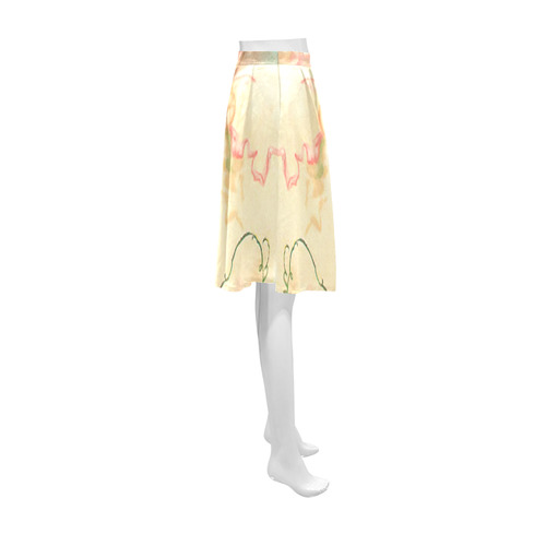 Vintage valentine cupid angel hear love songs Athena Women's Short Skirt (Model D15)