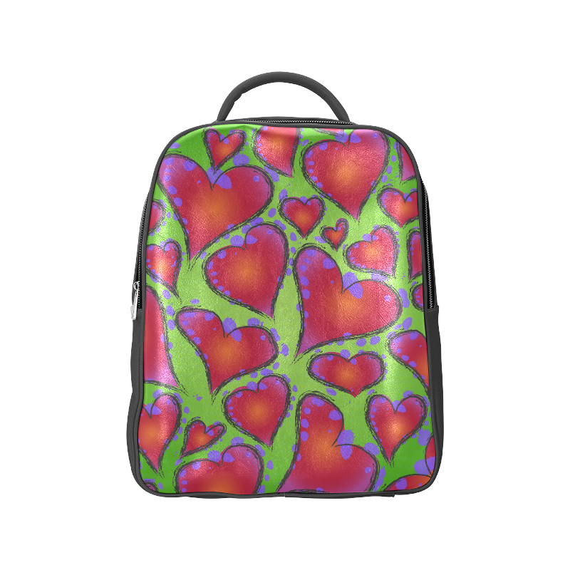 Colorful Valentine Hearts Popular Backpack (Model 1622) | ID: D1166596