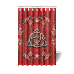 The celtic sign in red colors Shower Curtain 48"x72"