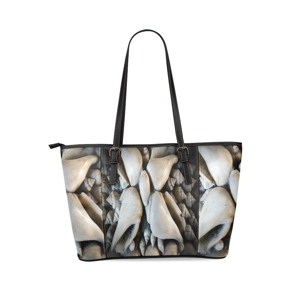 Vignette Sea Shells Leather Tote Bag/Small (Model 1640)