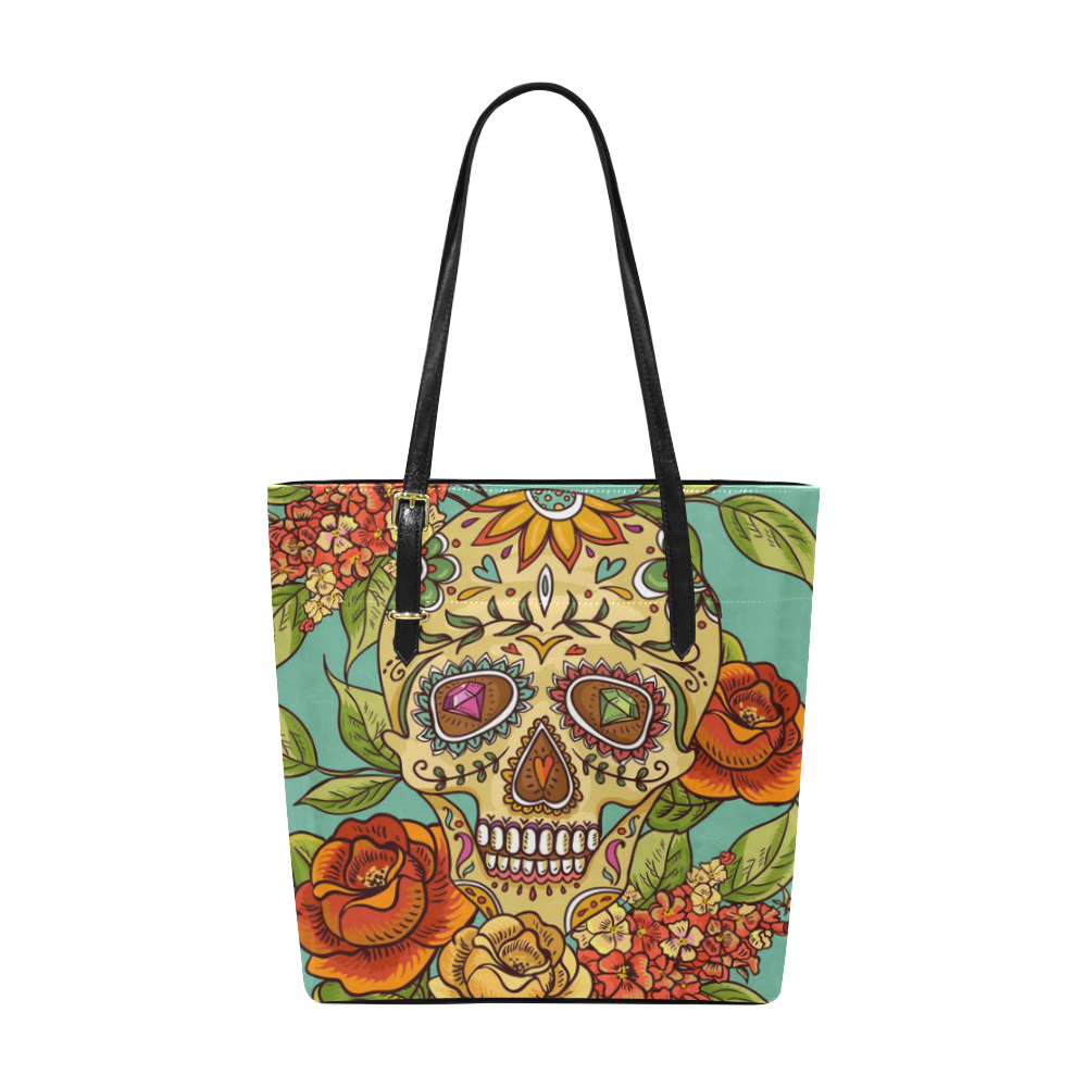 sugar skull Euramerican Tote Bag/Small (Model 1655)