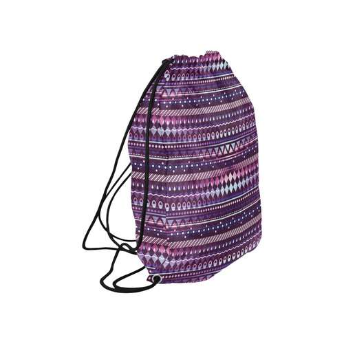 Trippy Tribal Pattern Large Drawstring Bag Model 1604 (Twin Sides)  16.5"(W) * 19.3"(H)
