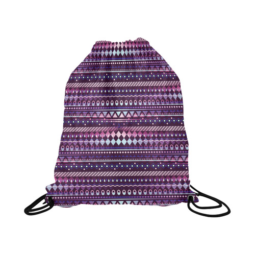 Trippy Tribal Pattern Large Drawstring Bag Model 1604 (Twin Sides)  16.5"(W) * 19.3"(H)