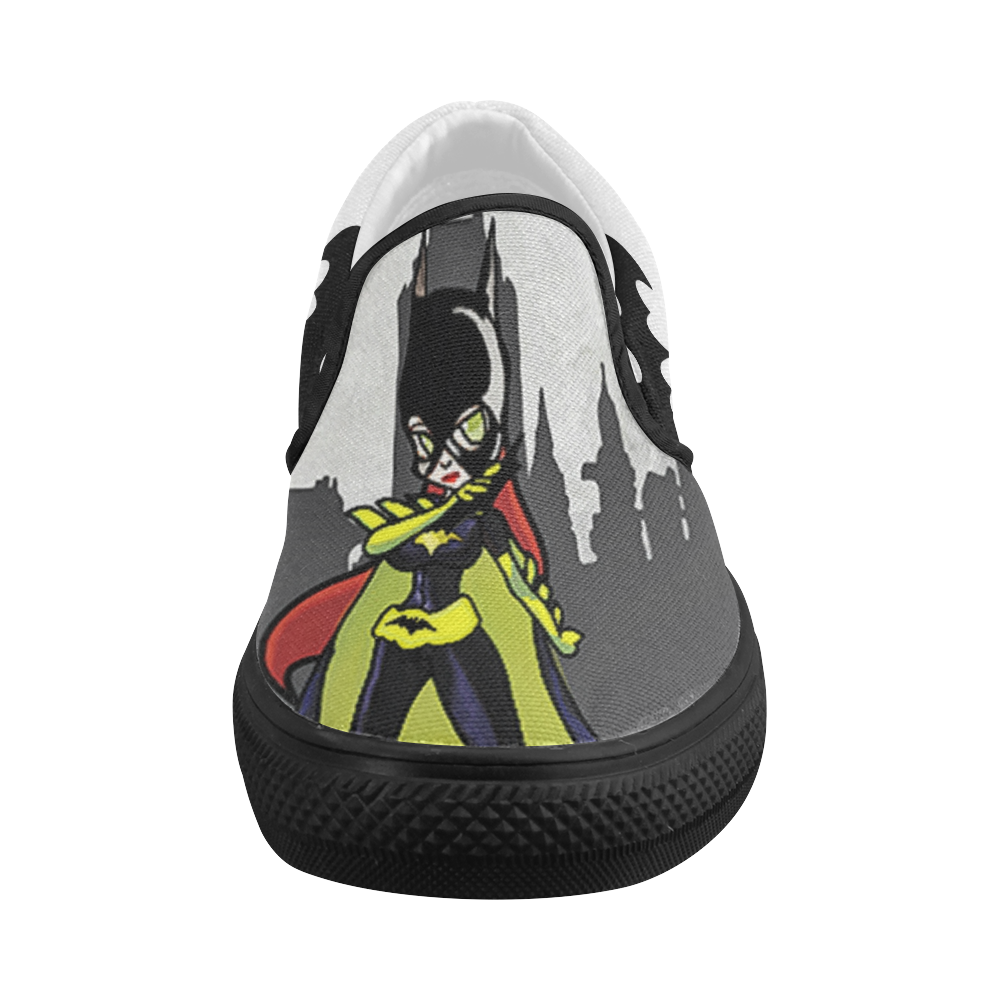 Batgirl Women's Slip-on Canvas Shoes (Model 019)