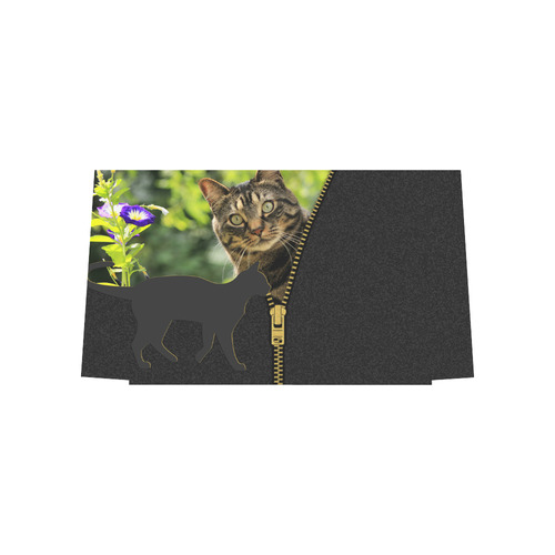 ZIPPER CUTE CAT FLOWERS Euramerican Tote Bag/Large (Model 1656)