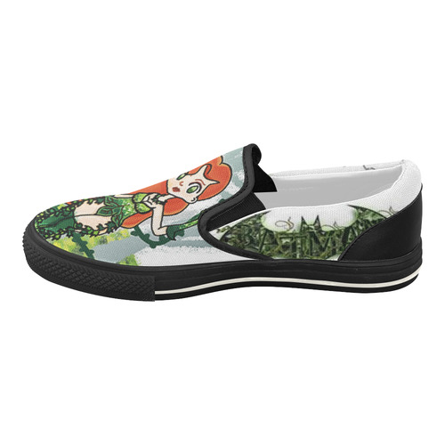 poison ivy Women's Slip-on Canvas Shoes (Model 019)