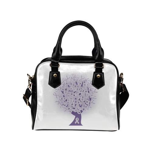 Tree Purple Shoulder Handbag (Model 1634)