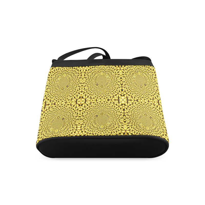 Golden Metallics Lights Kaleidoscope Mandala 1 Crossbody Bags (Model 1613)