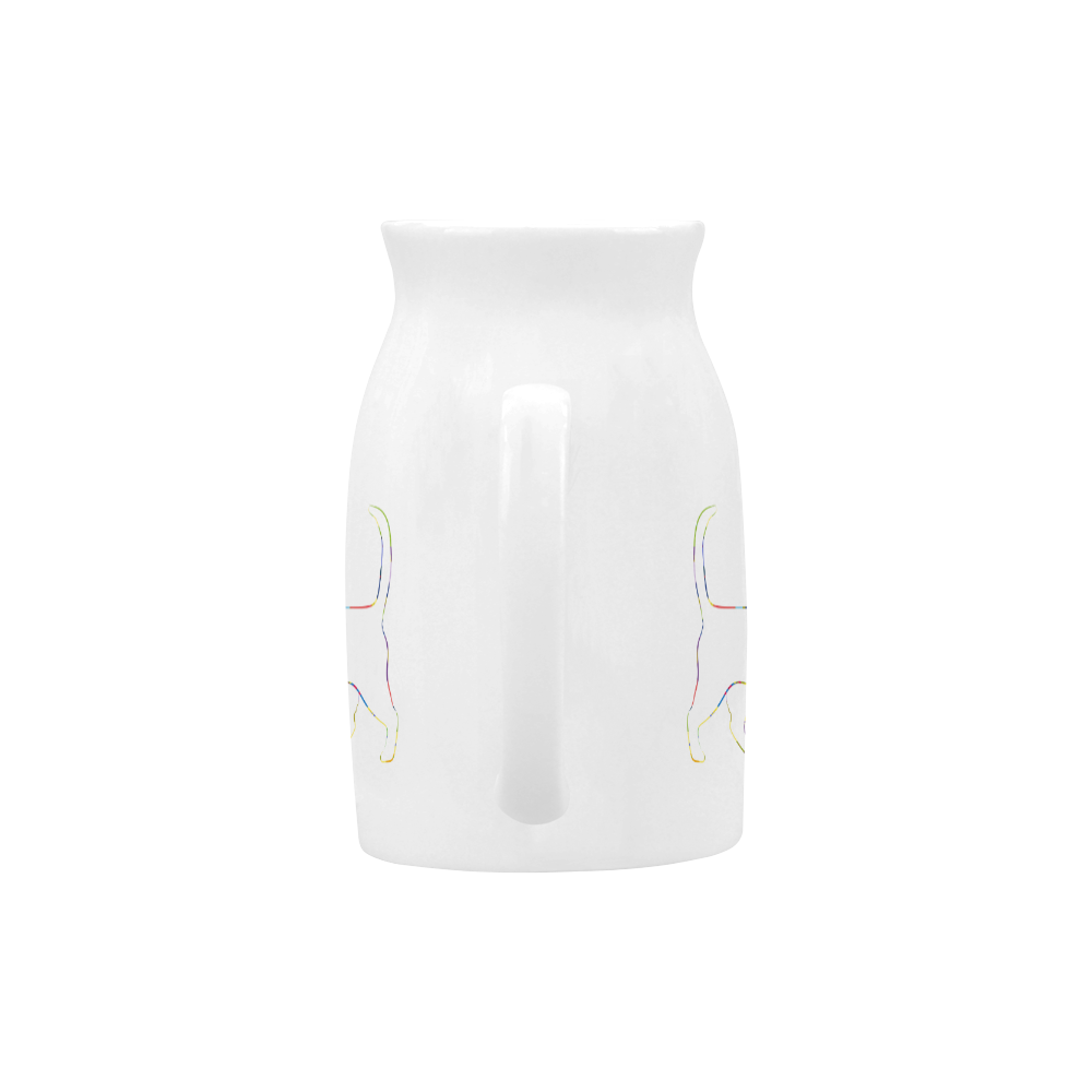 Lovely Cat Multicolor Outline Milk Cup (Large) 450ml