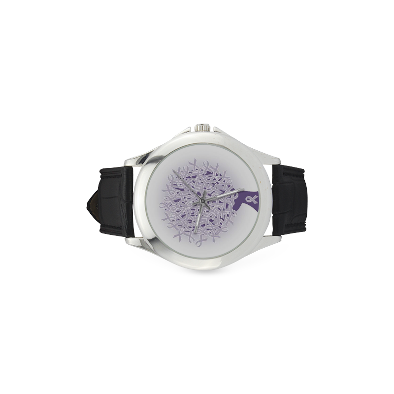 Tree Purple Women's Classic Leather Strap Watch(Model 203)