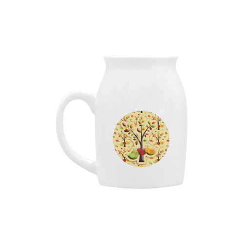 Autumn BIG LOVE Pattern TREEs, BIRDs and HEARTS Milk Cup (Small) 300ml