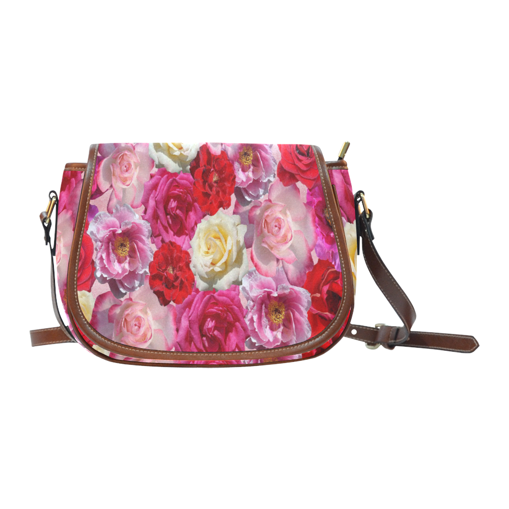 Bed Of Roses Saddle Bag/Small (Model 1649) Full Customization