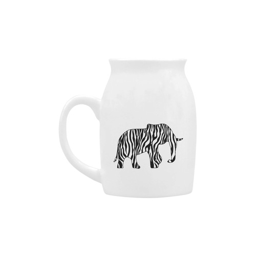 ZEBRAPHANT Elephant with Zebra Stripes black white Milk Cup (Small) 300ml
