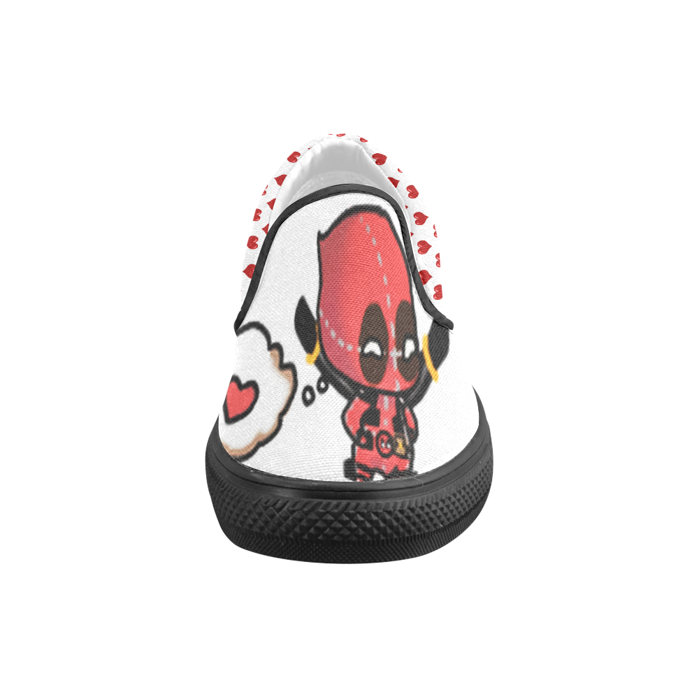 Deadpool Women's Unusual Slip-on Canvas Shoes (Model 019)