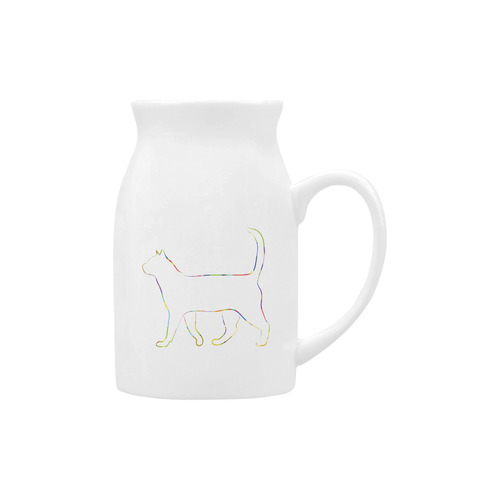 Lovely Cat Multicolor Outline Milk Cup (Large) 450ml
