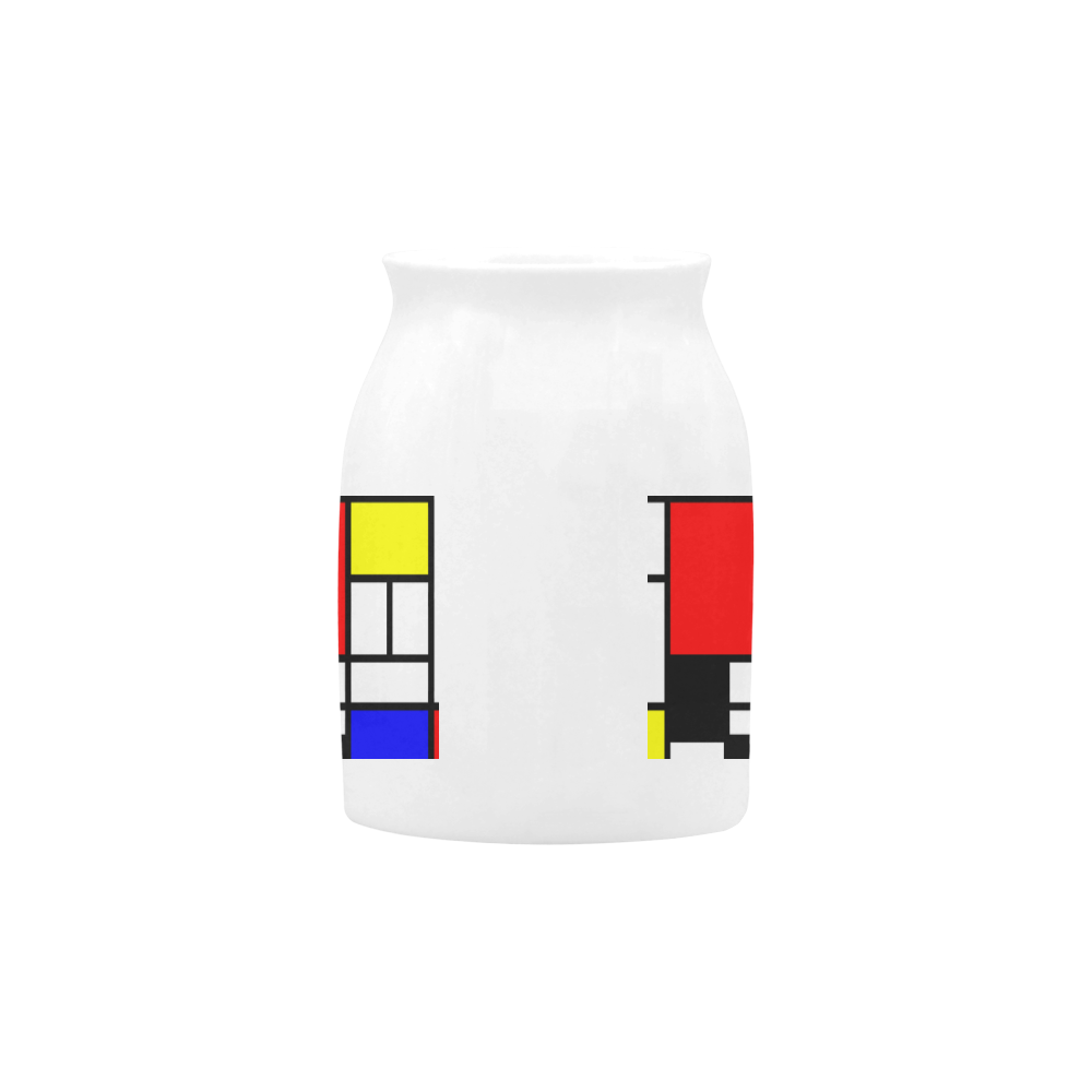 Mosaic DE STIJL Style black yellow red blue Milk Cup (Small) 300ml