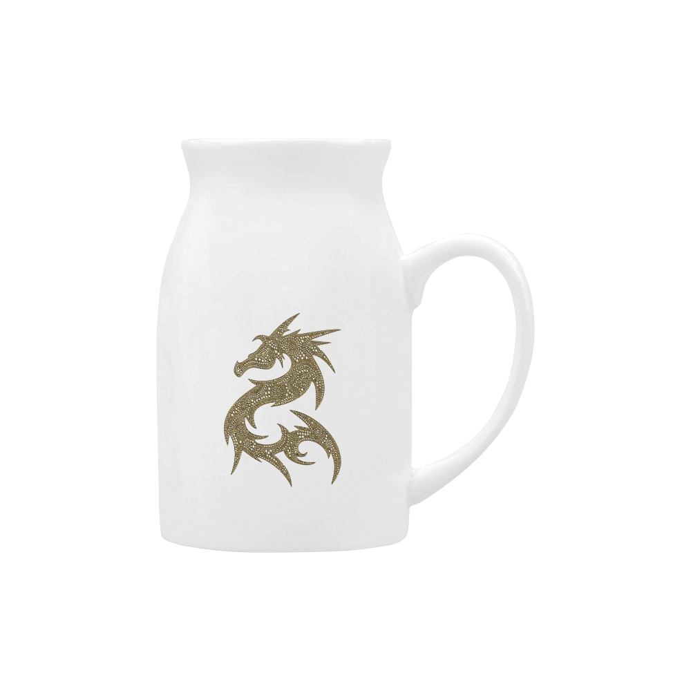Magic Dragon Contour Antique Gold Milk Cup (Large) 450ml
