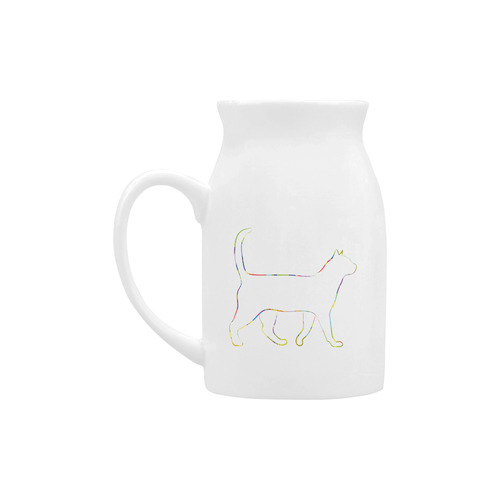 Lovely Cat Multicolor Outline Milk Cup (Large) 450ml