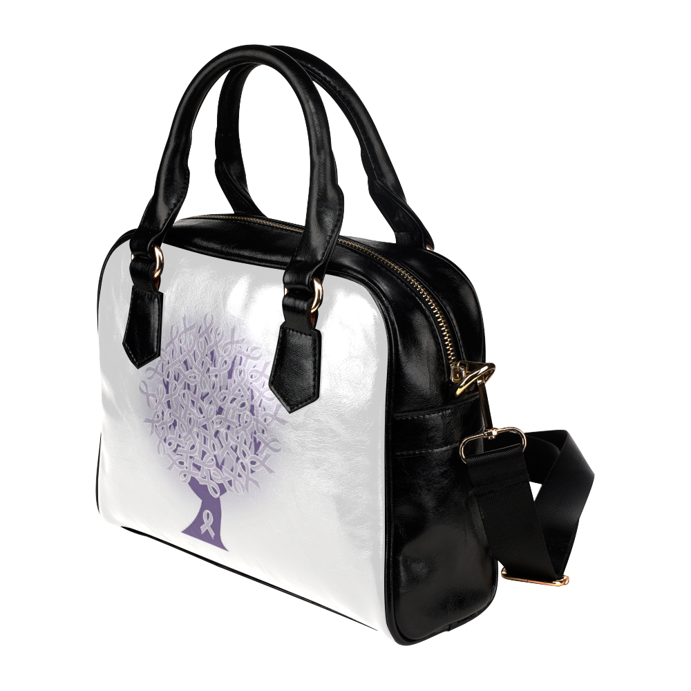Tree Purple Shoulder Handbag (Model 1634)