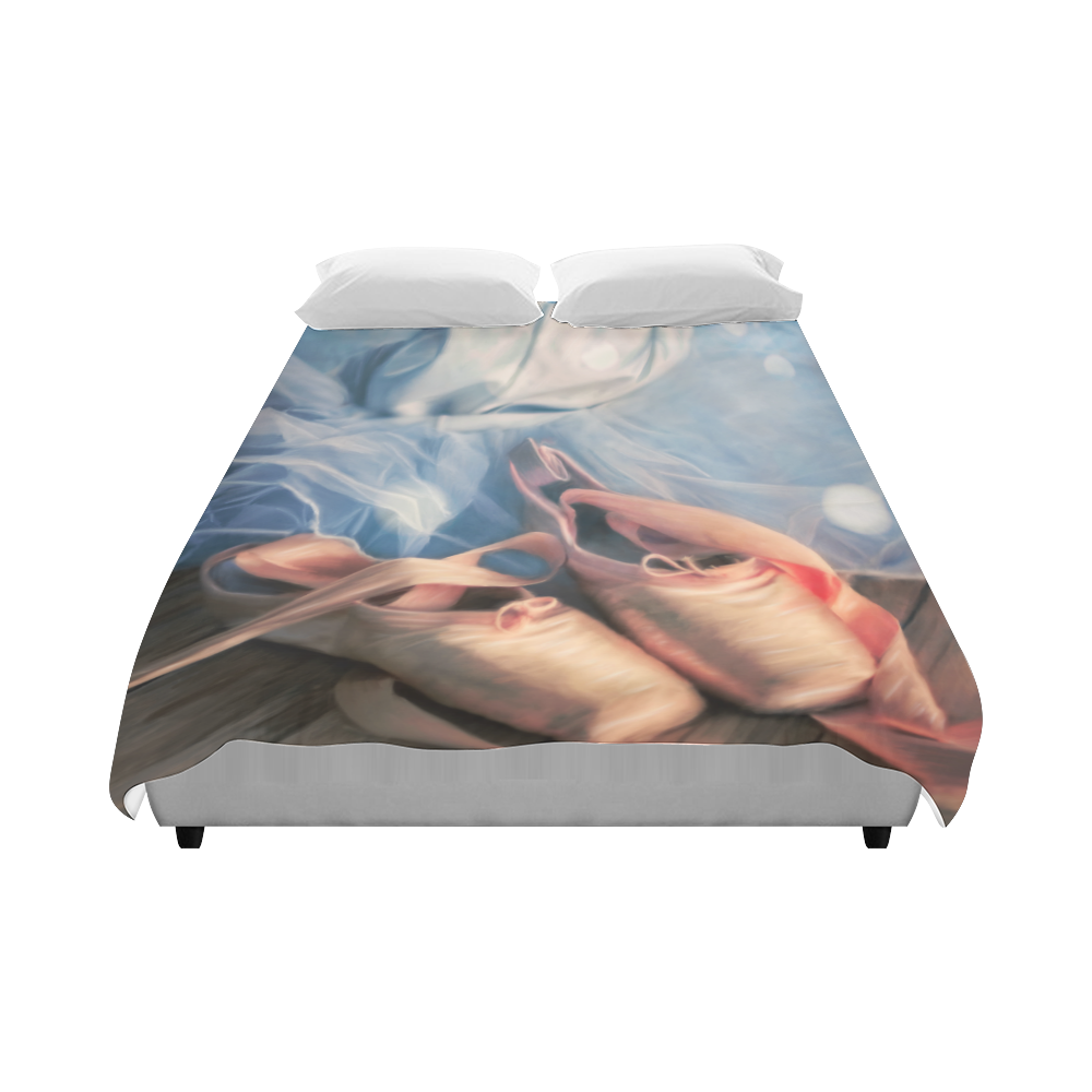 Painting ballet ballerina shoes and jersey tutu Duvet Cover 86"x70" ( All-over-print)