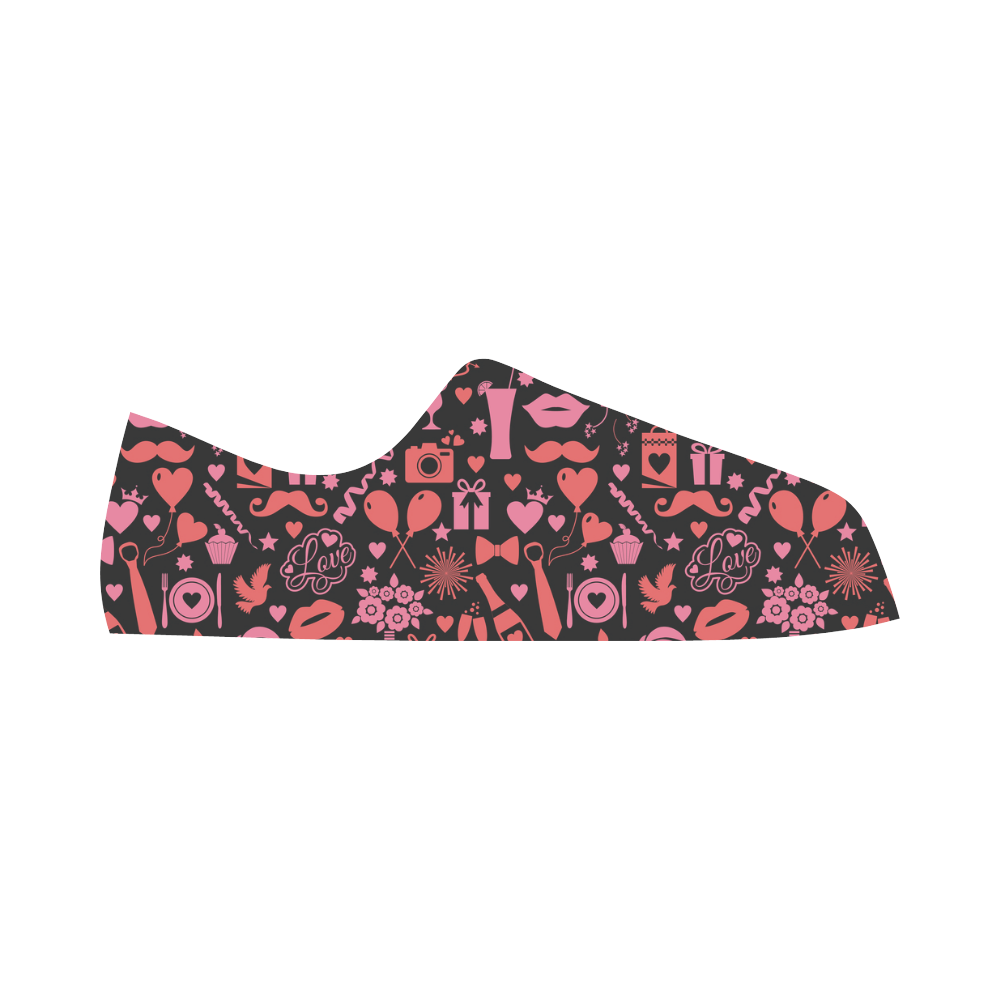 Pink Love Aquila Microfiber Leather Women's Shoes (Model 031)