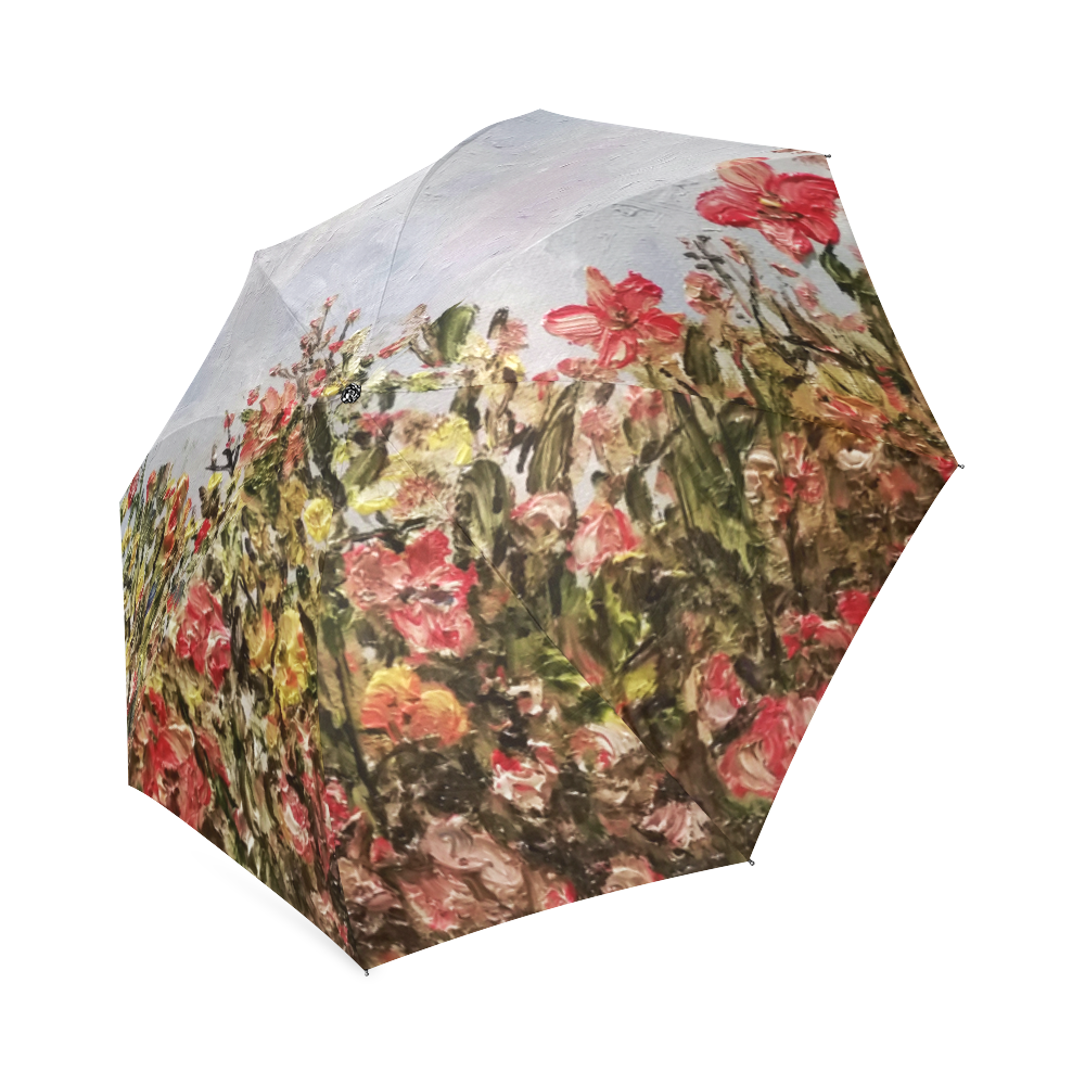 Coral Floral Foldable Umbrella (Model U01)