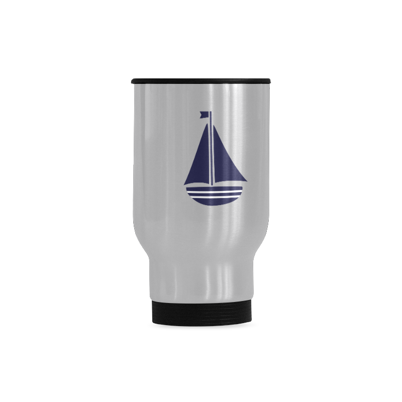Sailboat Travel Mug (Silver) (14 Oz)