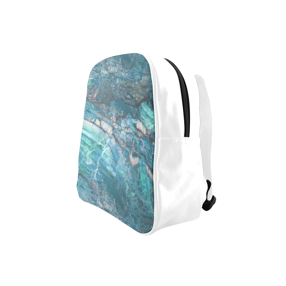 Marble - siena turchese School Backpack (Model 1601)(Small)