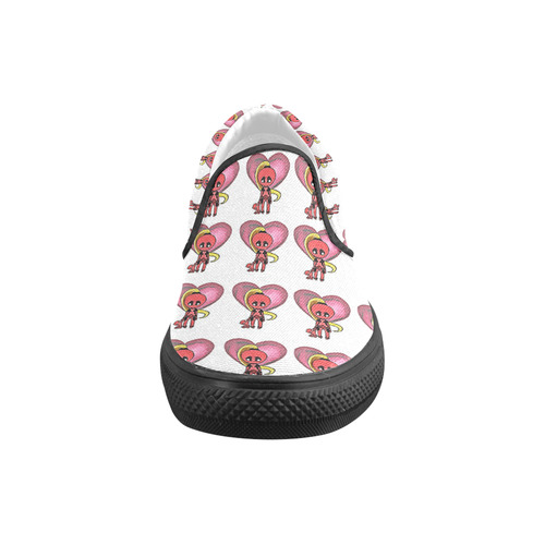 Lady Deadpool Women's Unusual Slip-on Canvas Shoes (Model 019)