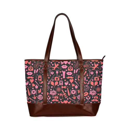 Pink Love Tote Handbag (Model 1642)