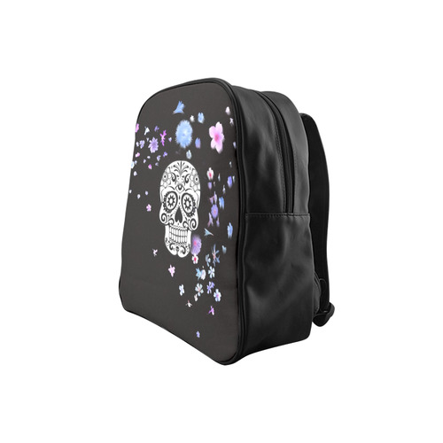 skull with flower shower School Backpack (Model 1601)(Small)
