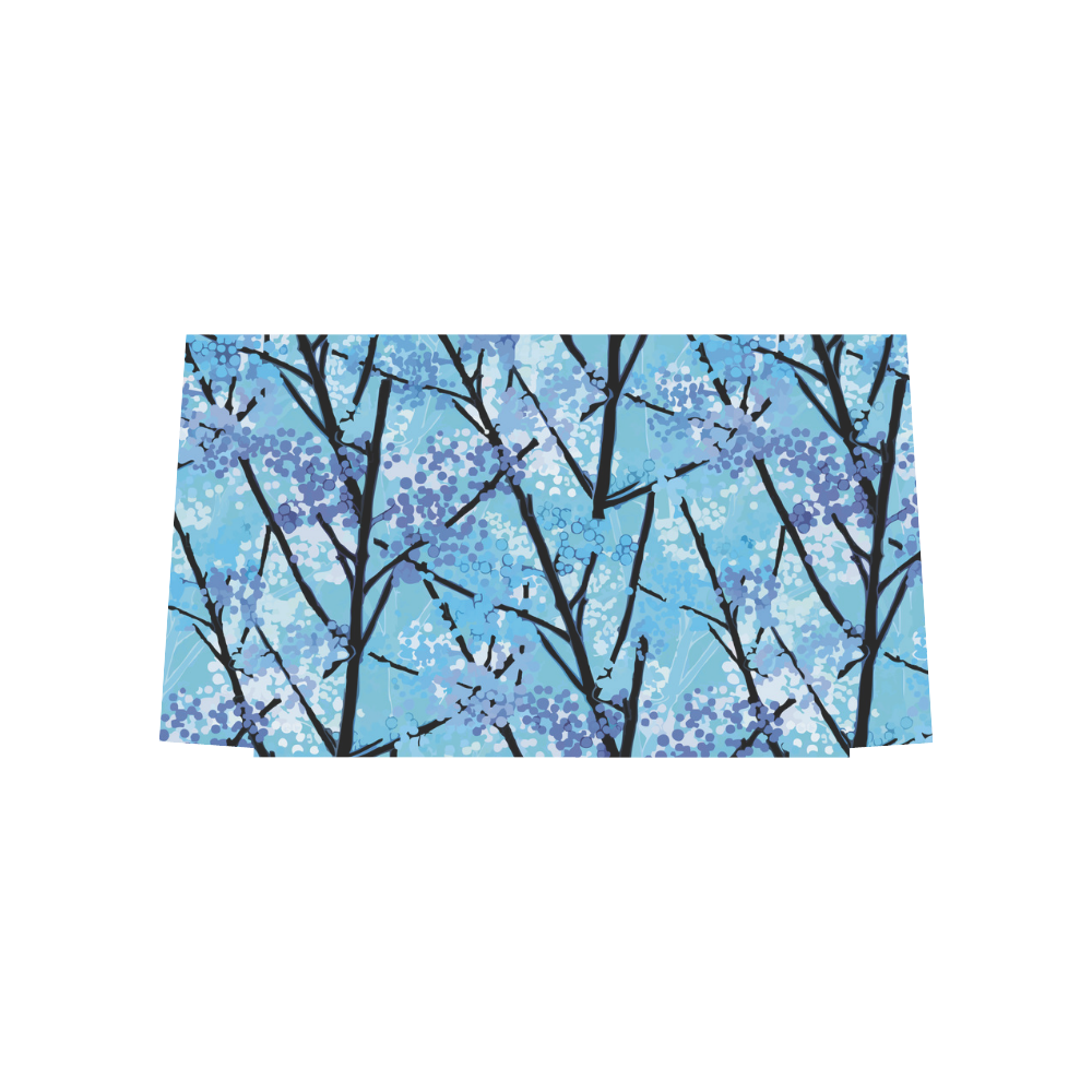 Abstract Geometric Blue Tree Nature Euramerican Tote Bag/Large (Model 1656)